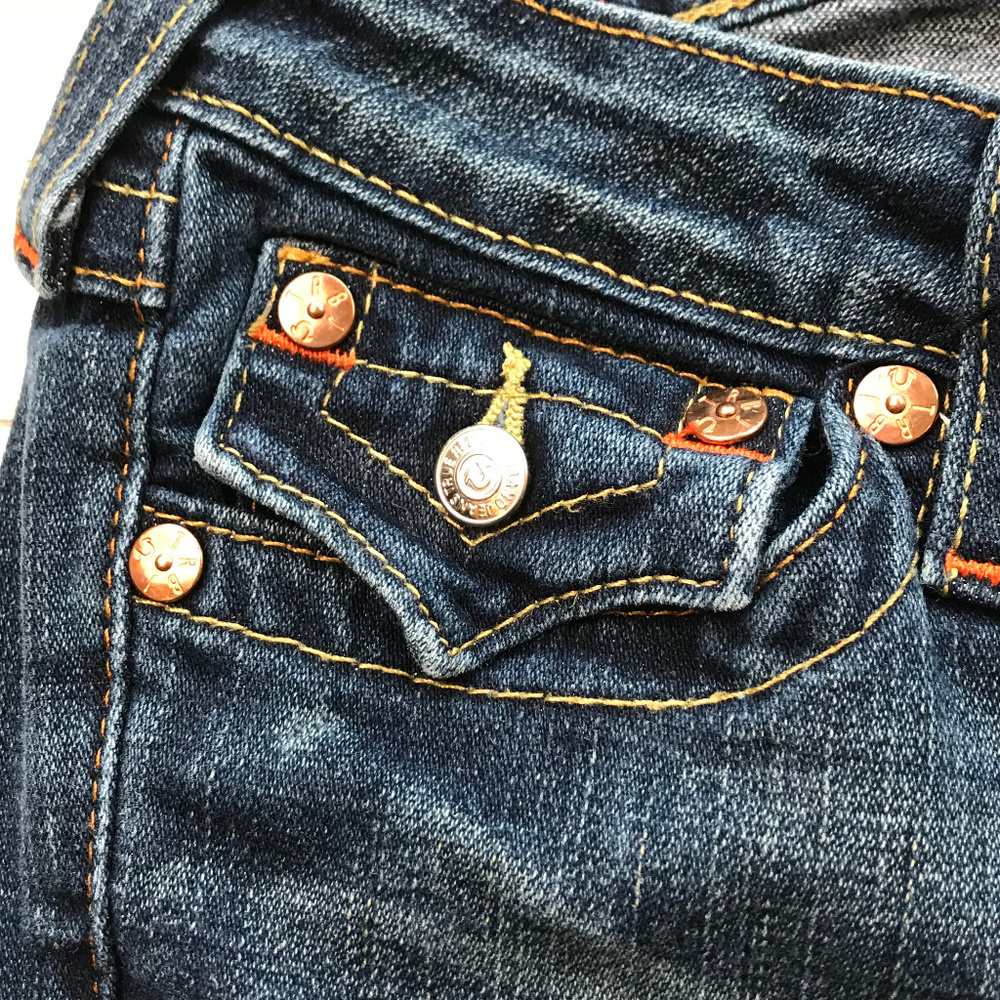 True Religion Joey Jeans Dark Wash Twisted Sz 27 - Picture 5 of 7